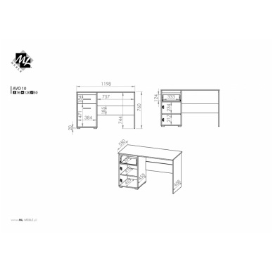 AVO biuro stalas 10 3