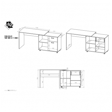 Biuro stalas Biu 03-01 1