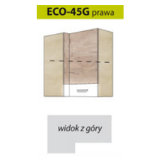 ECONO pakabinama kampinė spintelė ECO-45G (dešininė)