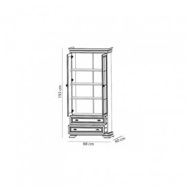 KORA dviejų durų vitrina KRW2 1