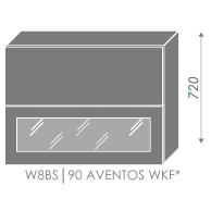 Pakabinama spintelė QUANTUM W8BS 90 AV WKF