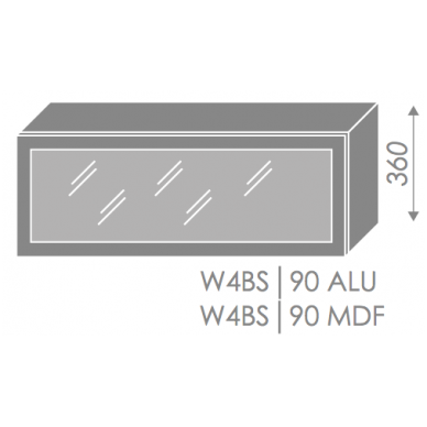 Pakabinama vitrina EMPORIUM W4bs 90 MDF