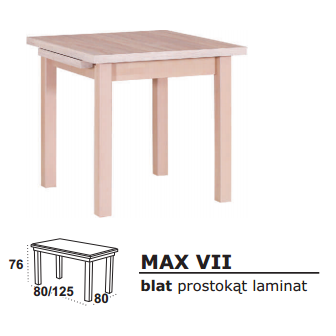 Stalas medinis MAX VII